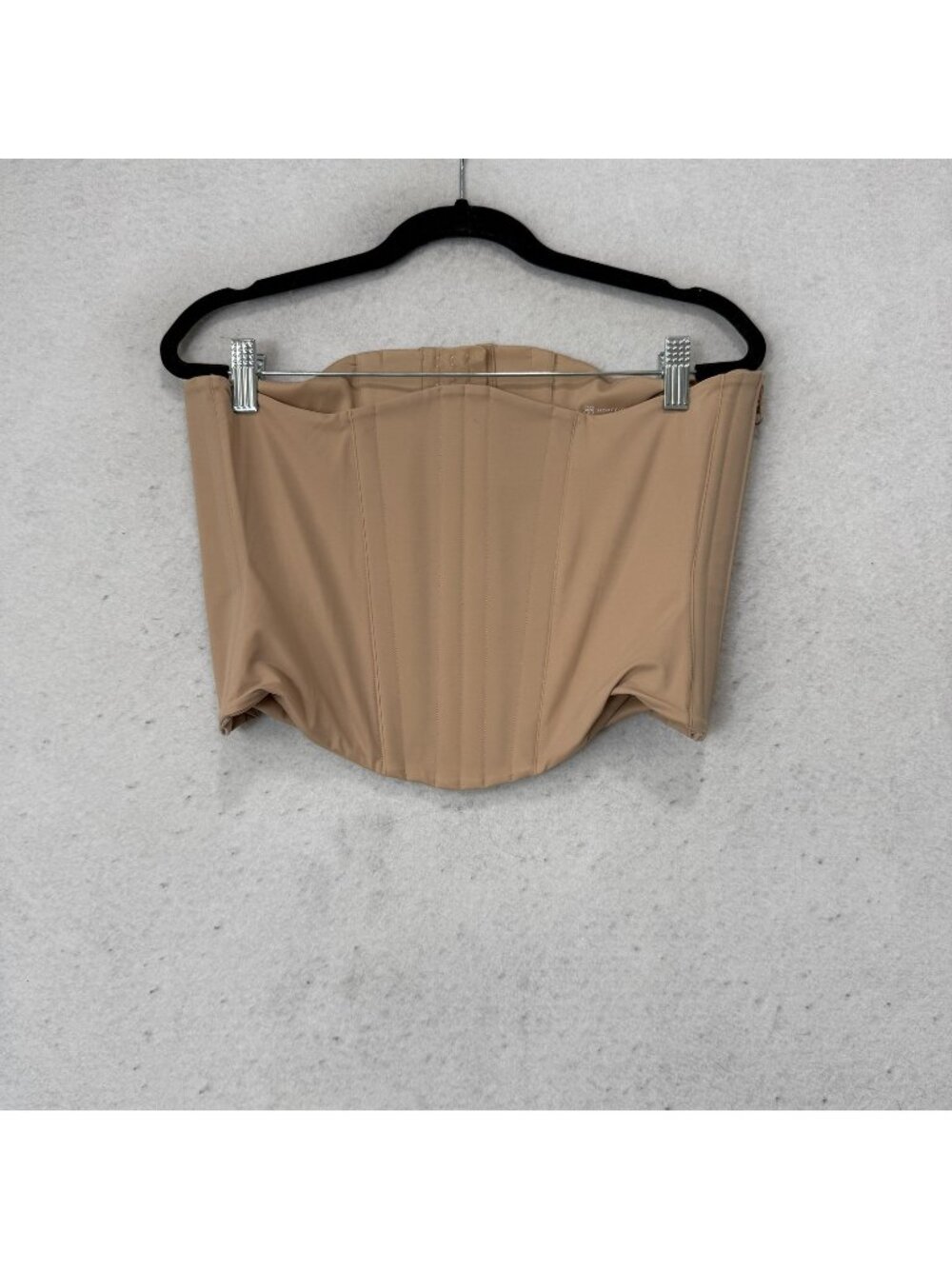 Honeylove Waist Trainer Shapewear Womens XL Beige Side Zip Hook Boning Slimming